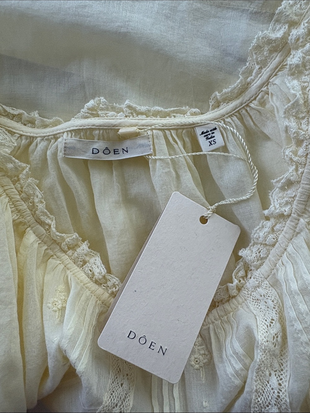 BNWT Doen Frederica Crème Citron - Picture 5 of 5